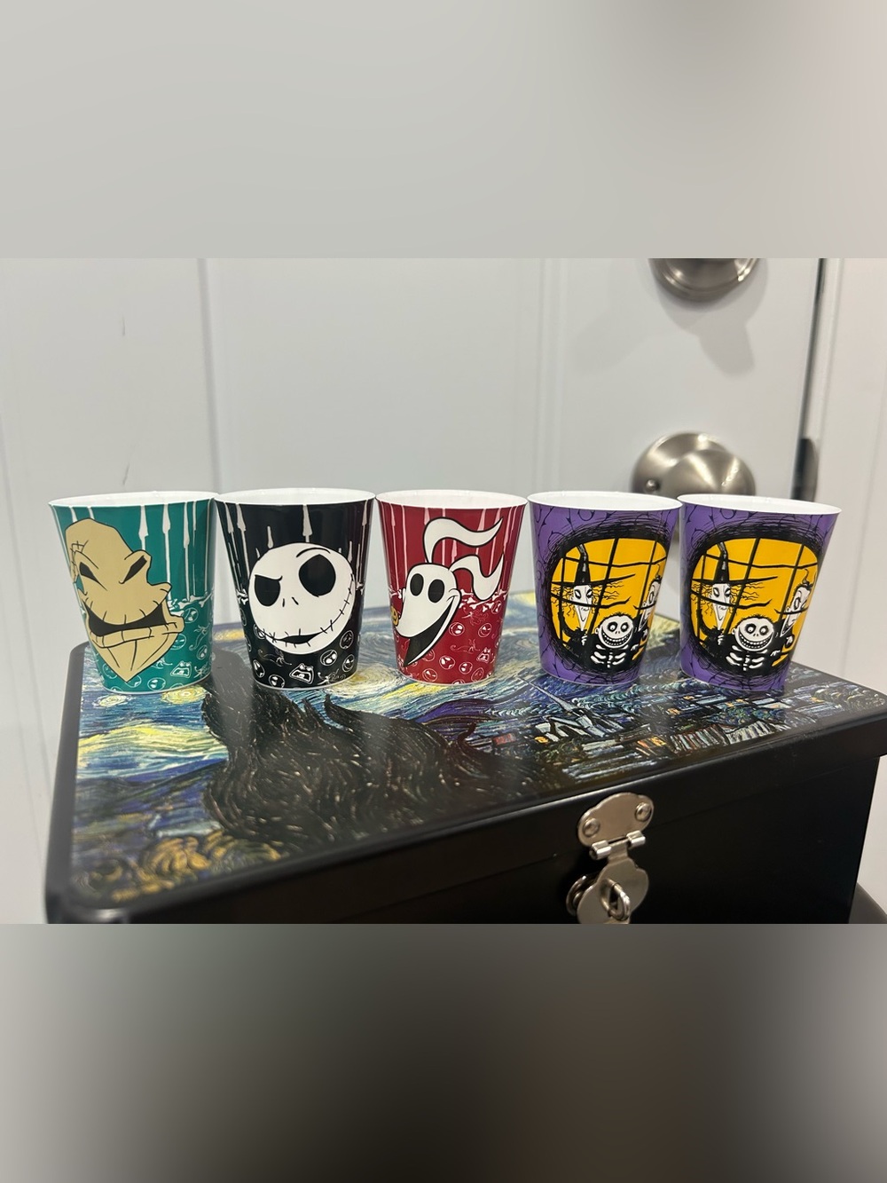 Nightmare-Themed Ceramic Shot Glasses Set - Multicolor